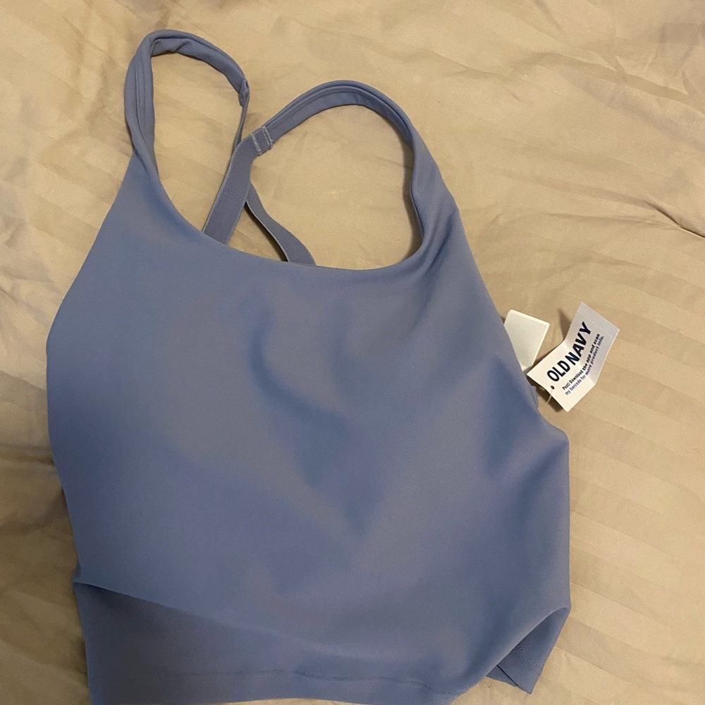 Light blue sports bra good support